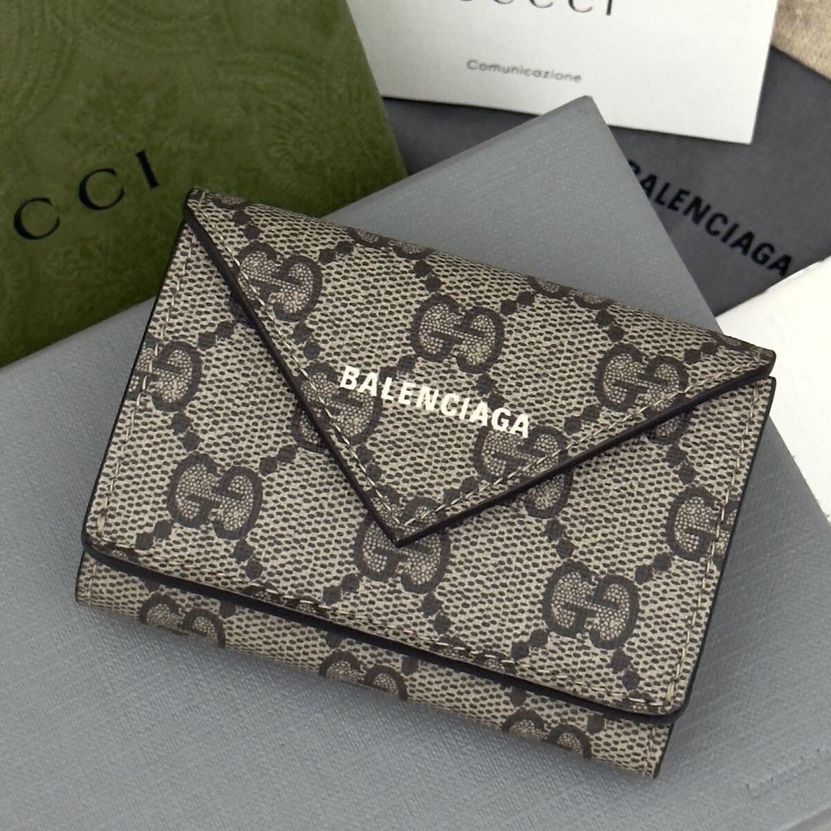 ☆新品☆超激レア BALENCIAGA×GUCCI バレンシアガ グッチ 財布 ハッカープロジェクト コラボ ウォレット