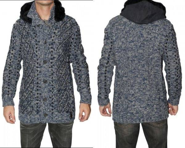 フェンディ◆ムートン◆ニット◆ファー◆ローゲージ◆紺◆44美品