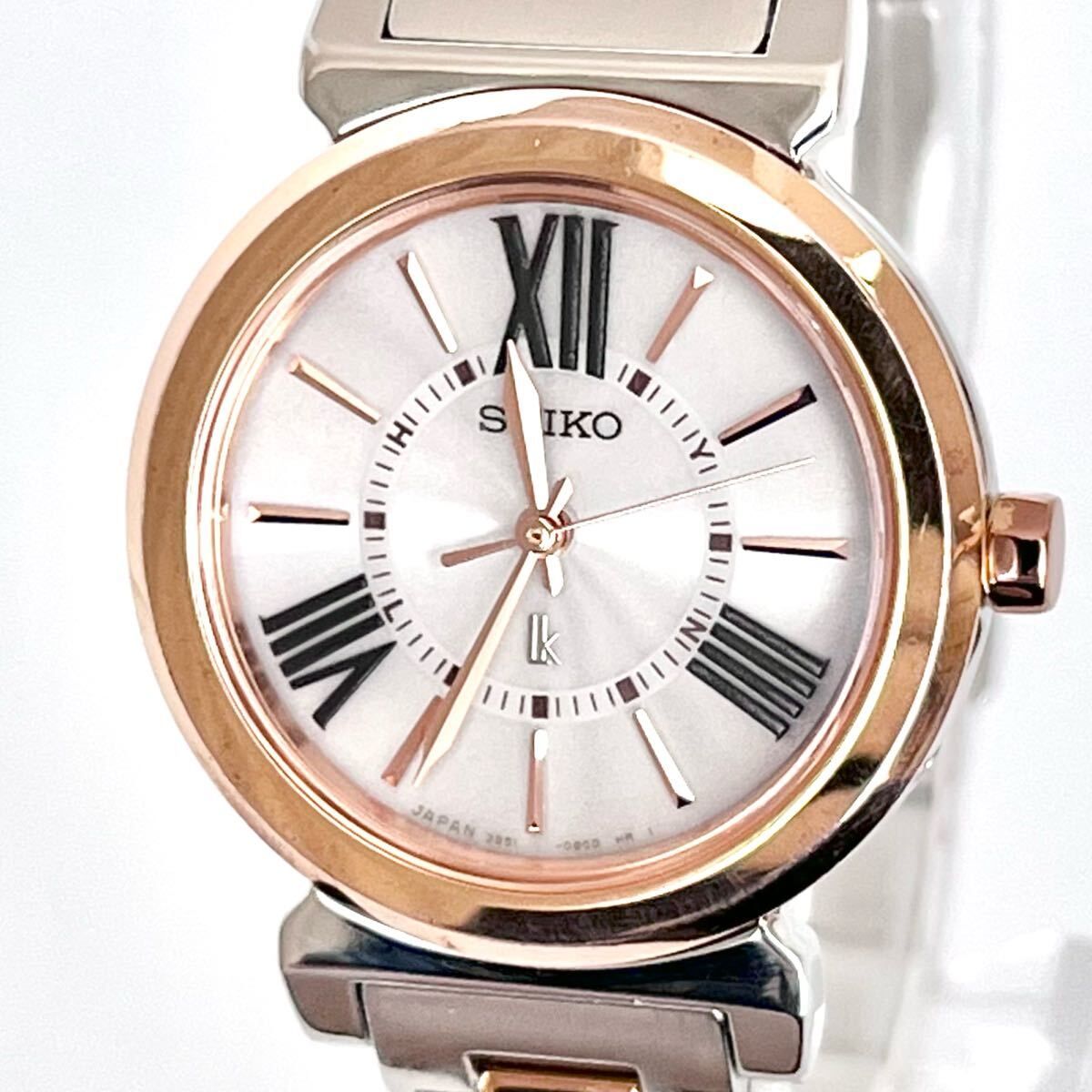 【稼働】磨き済み セイコー SEIKO ルキア LUKIA レディース 腕時計 電波ソーラー 美品 ゴールド s2038