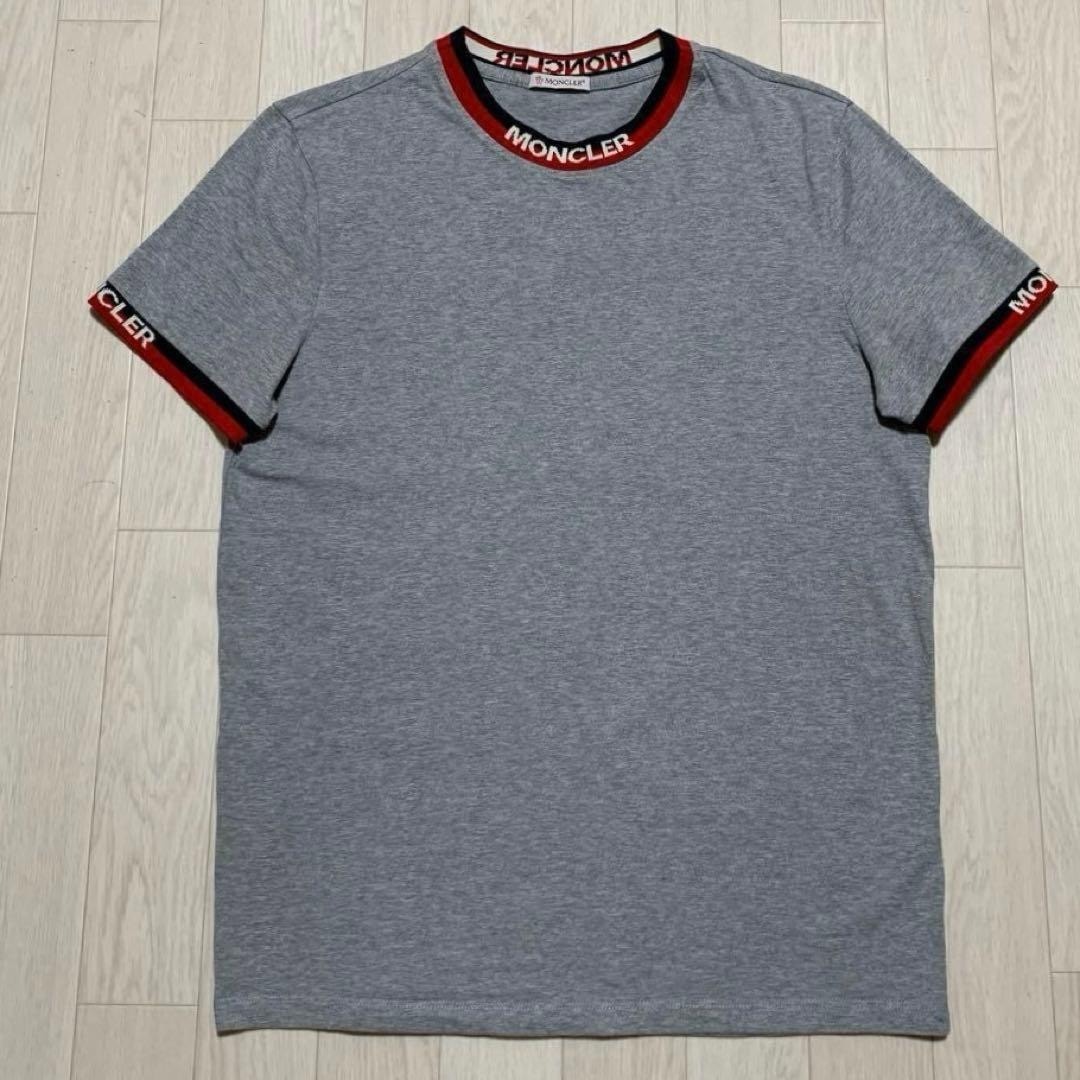美品　MONCLER レタリング　Ｓ　グレー　Tシャツ　国内正規品 4S87