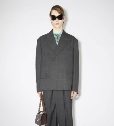 A (未使用に近い)】Acne Studiosのグレー/ブラックのダブル A (未使用に近い)】Acne Studiosのグレー/ブラックのダブル