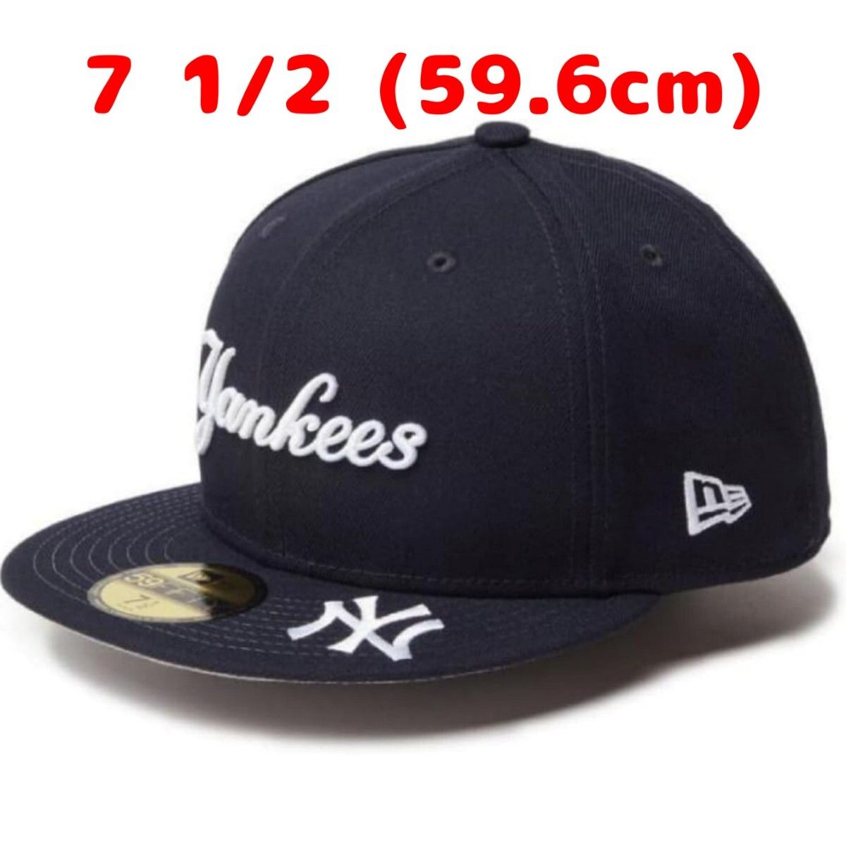 NEW ERA 59FIFTY ヤンキース バイザーロゴ レア ダークネイビー
