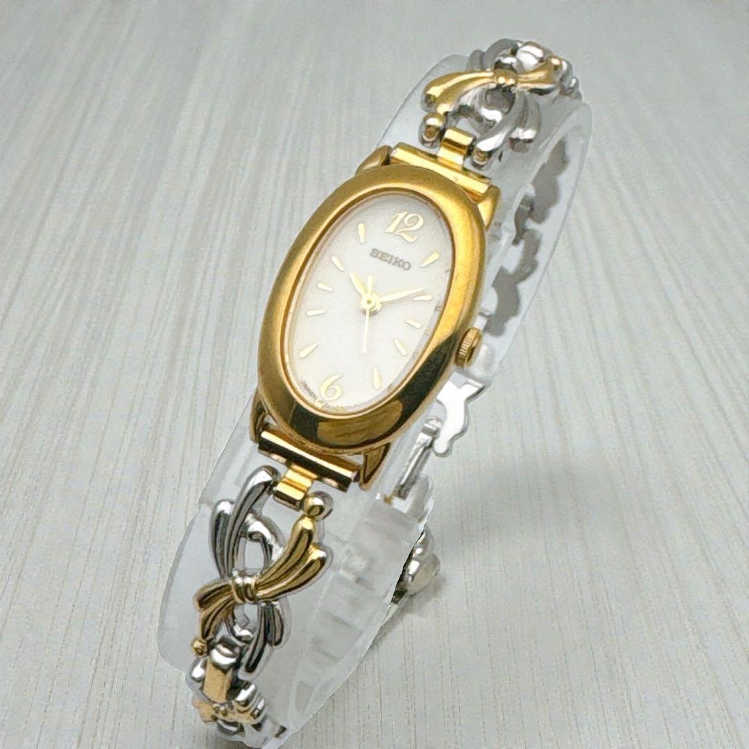 目立った傷や汚れなし】SEIKO セイコー オーバル ブレスレットウォッチ