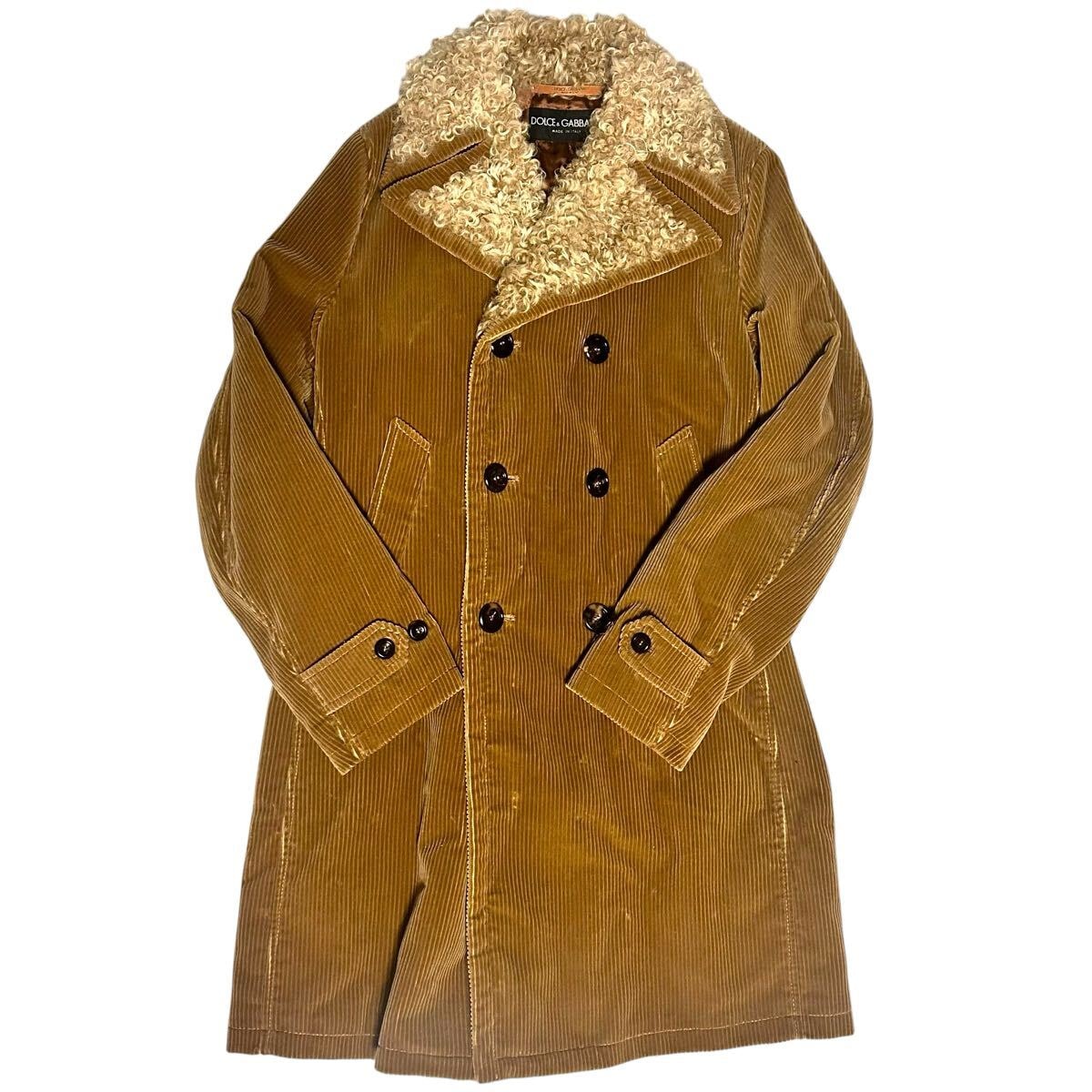 DOLCE & GABBANA ドルガバ コート コーデュロイ ヴィンテージ DOLCE & GABBANA ドルガバ コート コーデュロイ ヴィンテージ