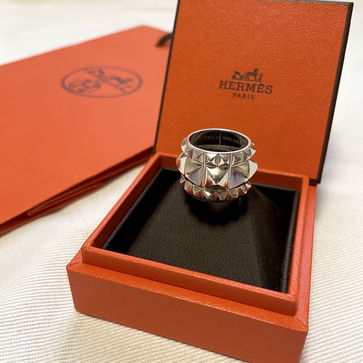HERMES エスピオンヌEspionne Ring メドール スタッズ 52 エルメス リング シルバー925 SV925 指輪