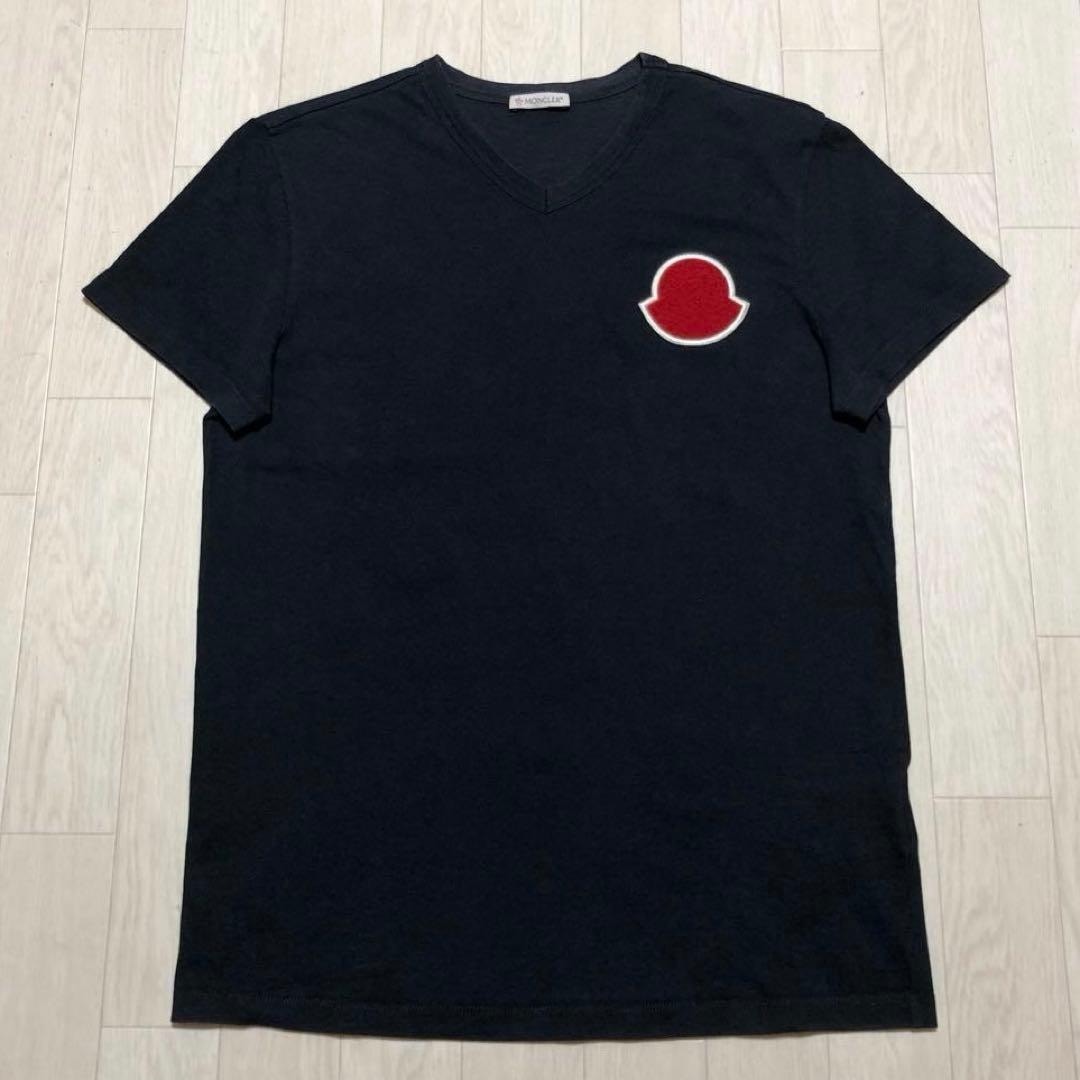 人気★モンクレール　デカワッペン　ネイビー　M Tシャツ　国内正規品 4S356