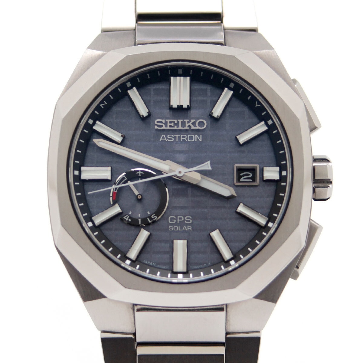 中古 美品 セイコー SEIKO 腕時計 ASTRON NEXTER アストロン ネクスター SBXD013 ソーラーGPS電波 コアショップ専用 3X62 チタン メンズ 青