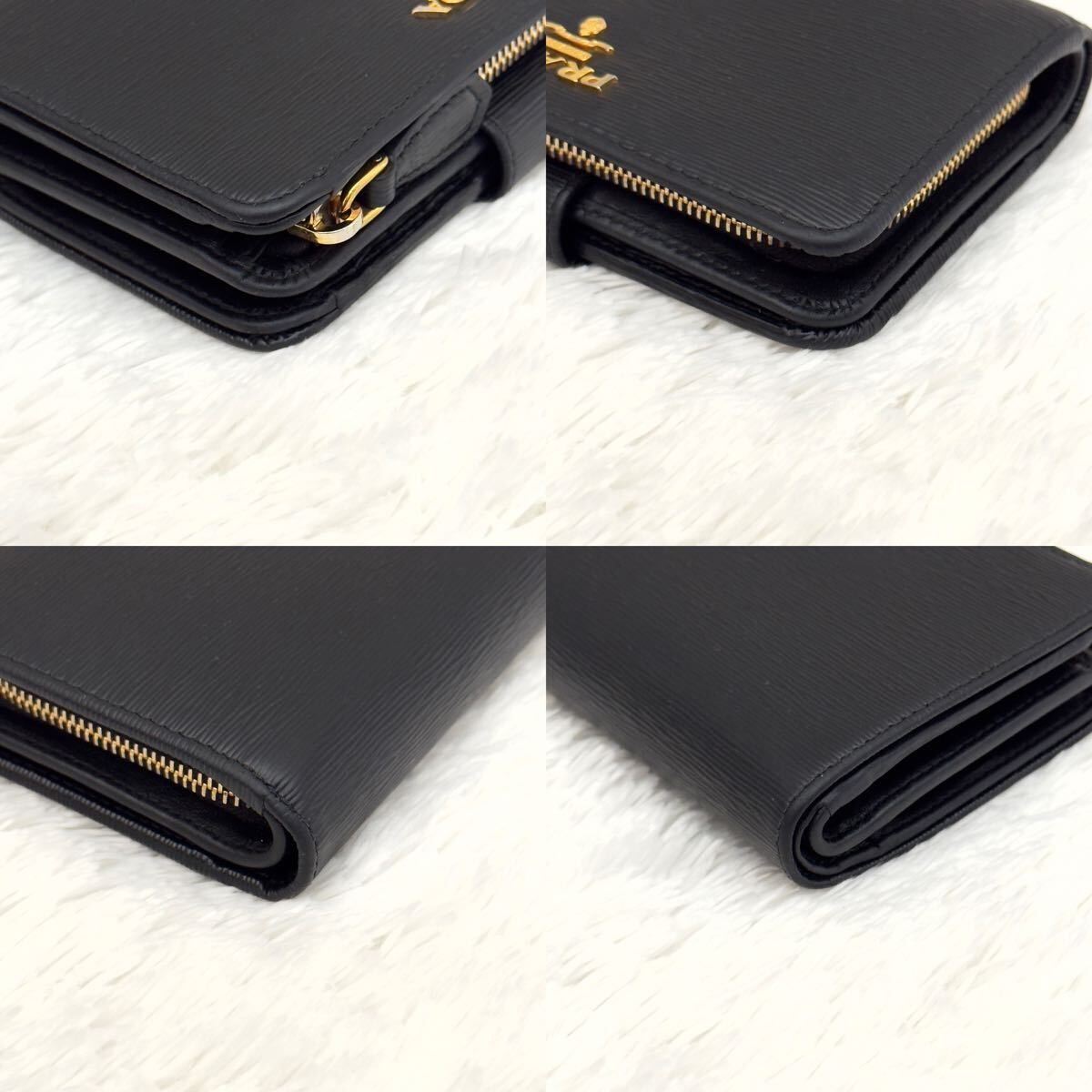☆美品☆PRADA プラダ ヴィッテロムーヴ 財布 ブラック レザー 