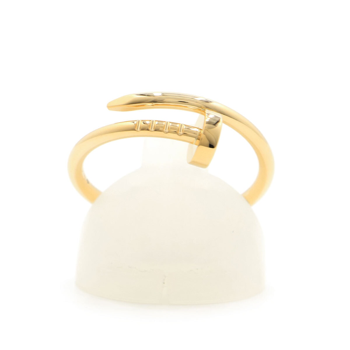 中古 カルティエ Cartier 指輪 JUSTE UN CLOU RING 新品仕上げ済 K18YG ジュストアンクル リング SM 55 15号 イエローゴールド ジュエリー