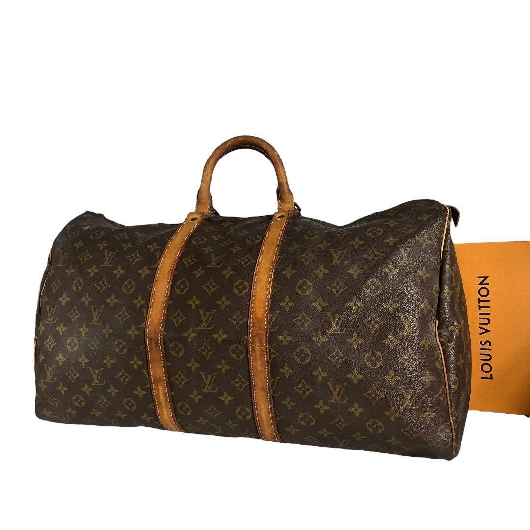 【鑑定済・正規品】ルイヴィトン　LOUIS VUITTON　モノグラム　キーポル55　ボストンバッグ　ブラウン　茶　