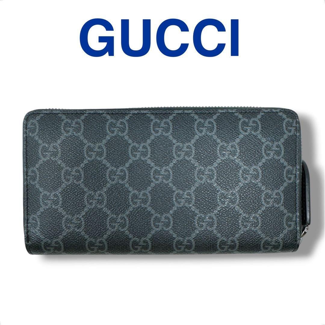 A (未使用に近い)】中古 ほぼ未使用 GUCCI グッチ 長財布 インター