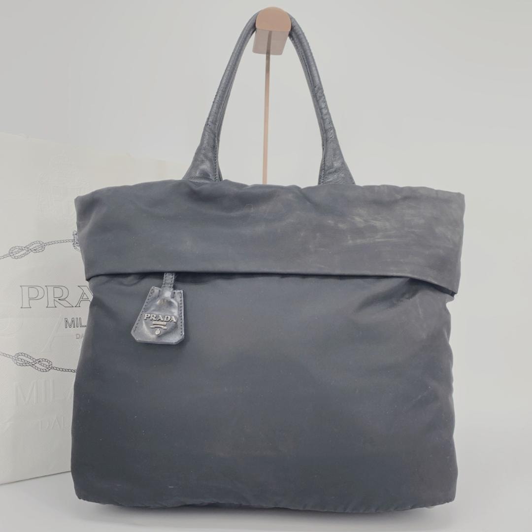 B (目立った傷や汚れなし)】PRADA プラダ リバーシブル トートバッグ 