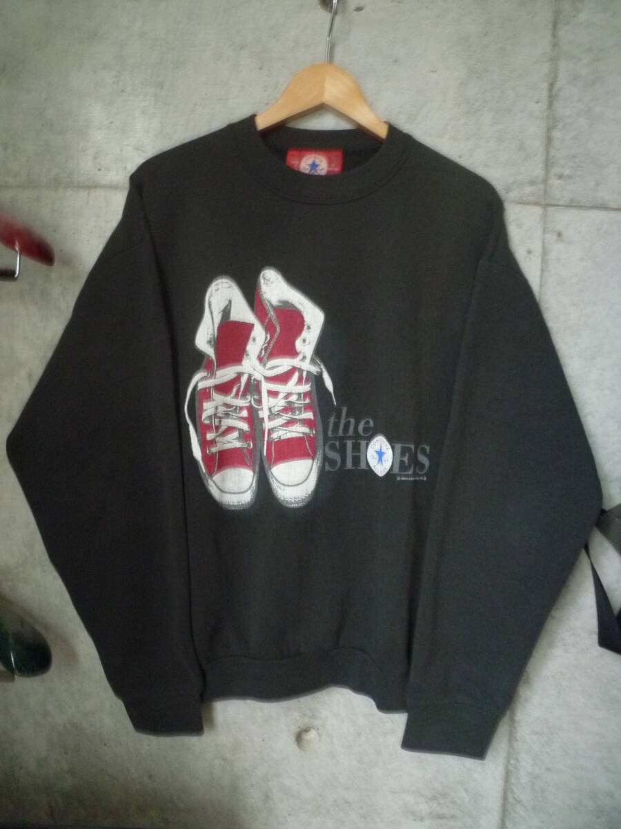 【レア】 90s USA製 コンバース converse スウェットシャツ ブラック!