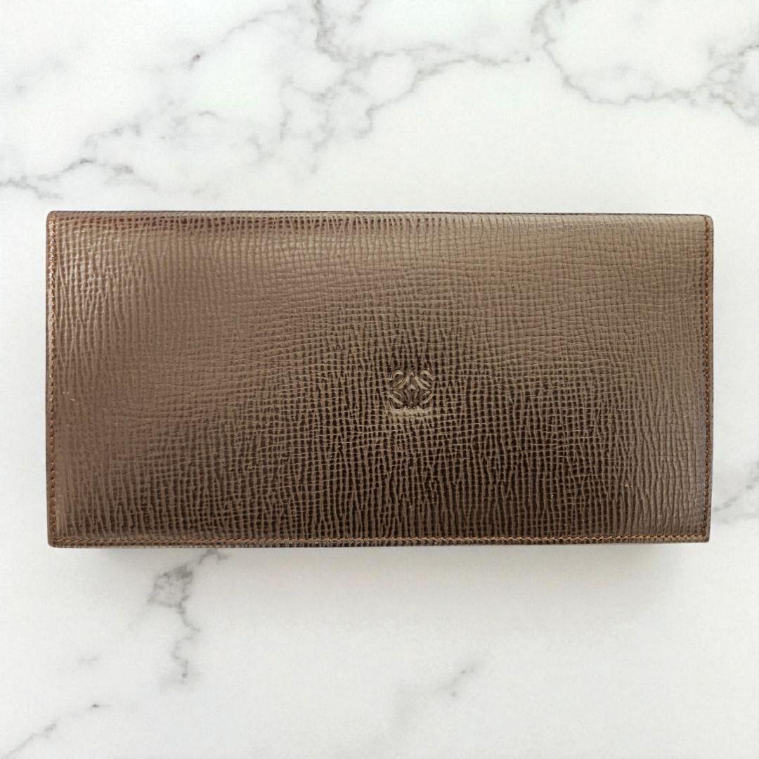 1321 LOEWE ロエベ 長財布 アナグラム ダークブラウン レザー 1321 LOEWE ロエベ 長財布 アナグラム ダークブラウン レザー
