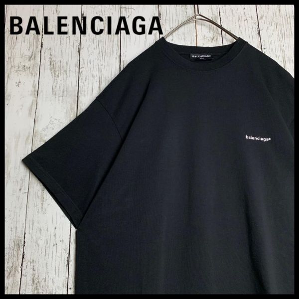 【極美品・最高級の逸品】バレンシアガ☆ワンポイントロゴ入りTシャツ/2810