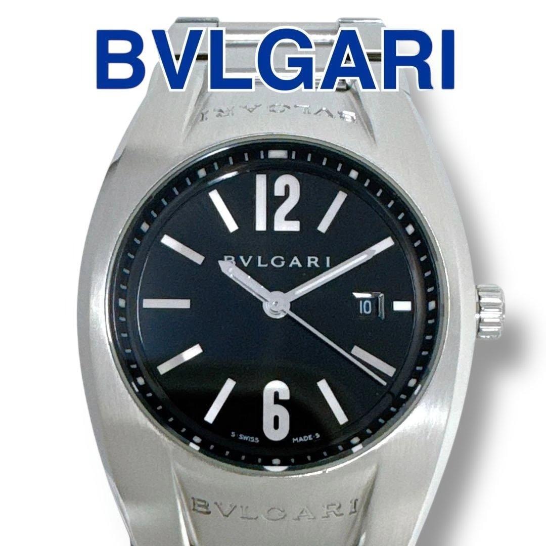 A (未使用に近い)】ブルガリ BVLGARI エルゴン EG30S ブラック文字盤