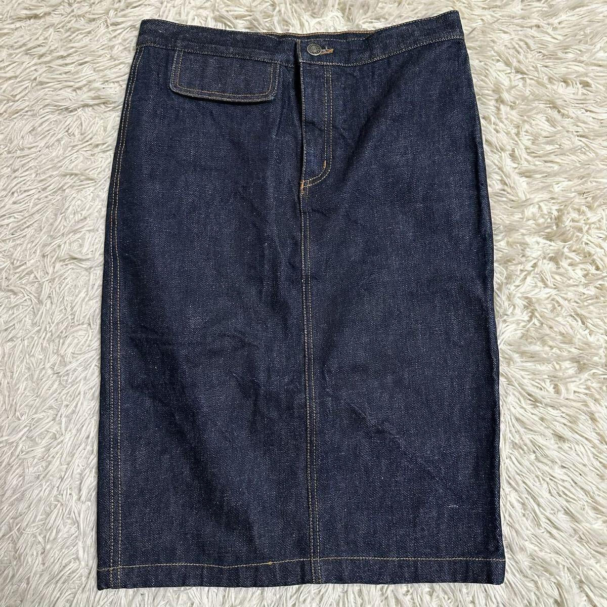 美品【GUCCI】 グッチ 膝丈 デニム タイト42 希少サイズ