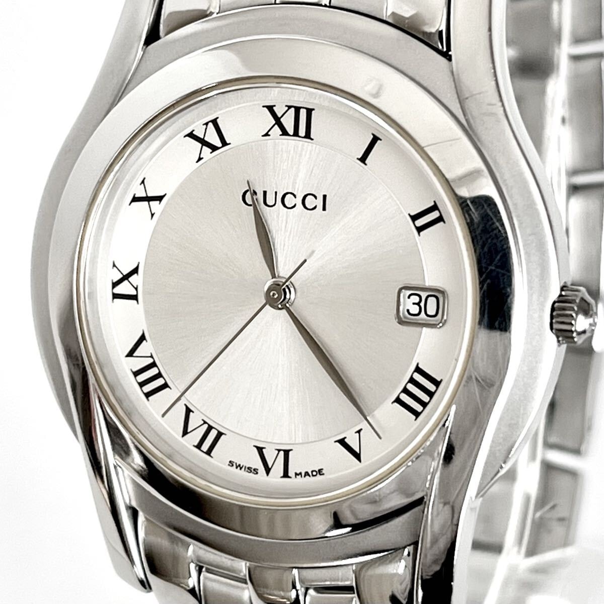 GUCCIグッチ クォーツ腕時計 5500M メンズ デイト \u203b1864 GUCCI 