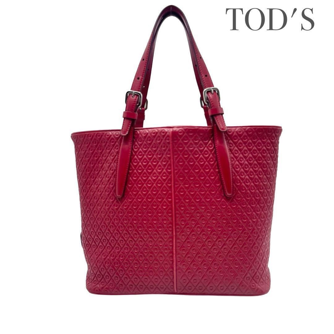 目立った傷や汚れなし】TODS トッズ レッド 赤 レザー