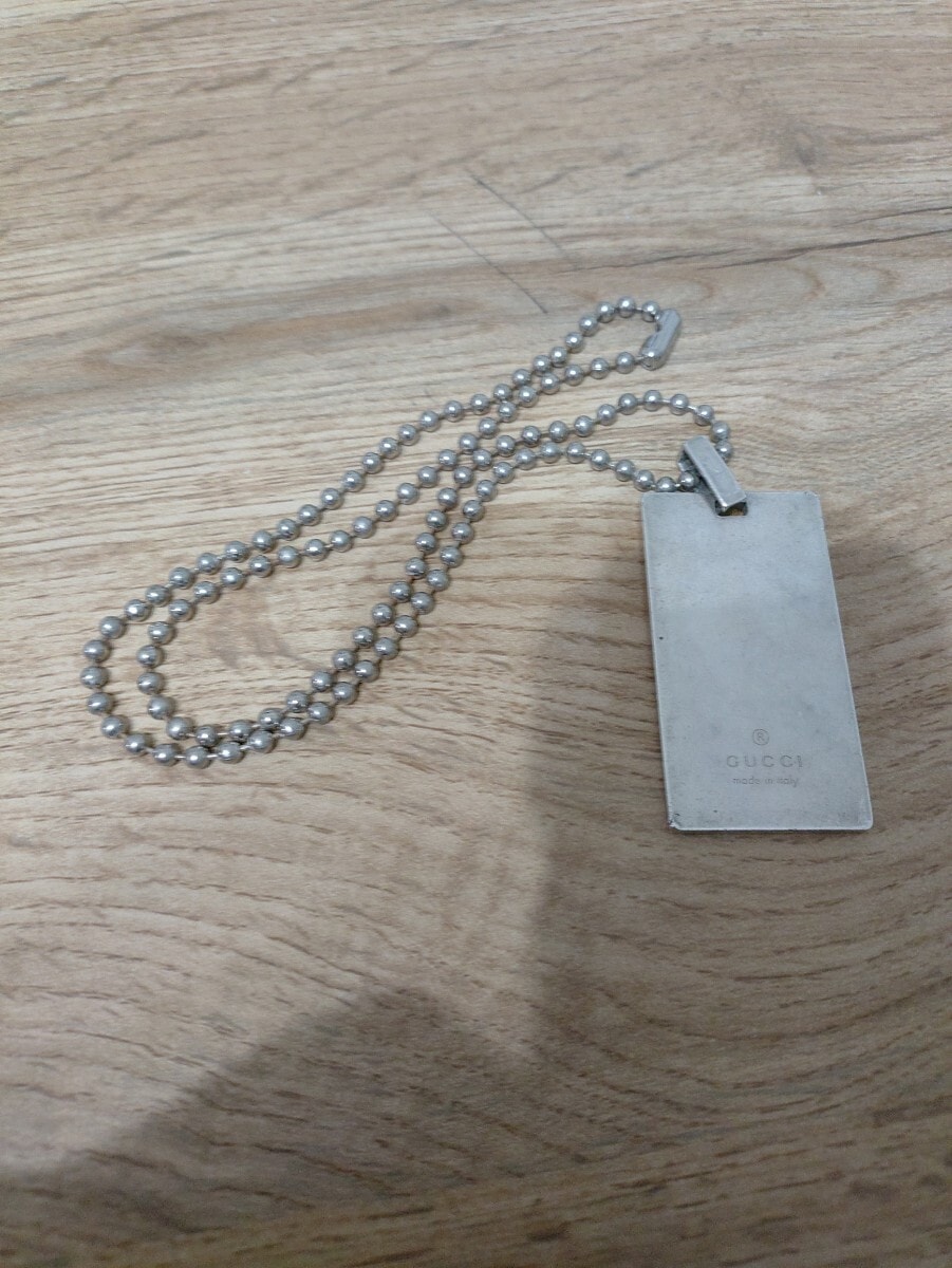 ★GUCCI グッチ ペンダントトップ チャーム プレートシルバー925 