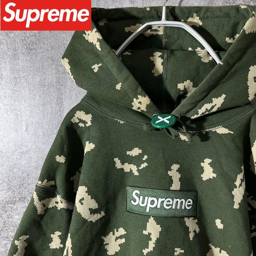 [大人気]　シュプリーム　パーカー　ボックスロゴ　レア◎　存在感◎　迷彩