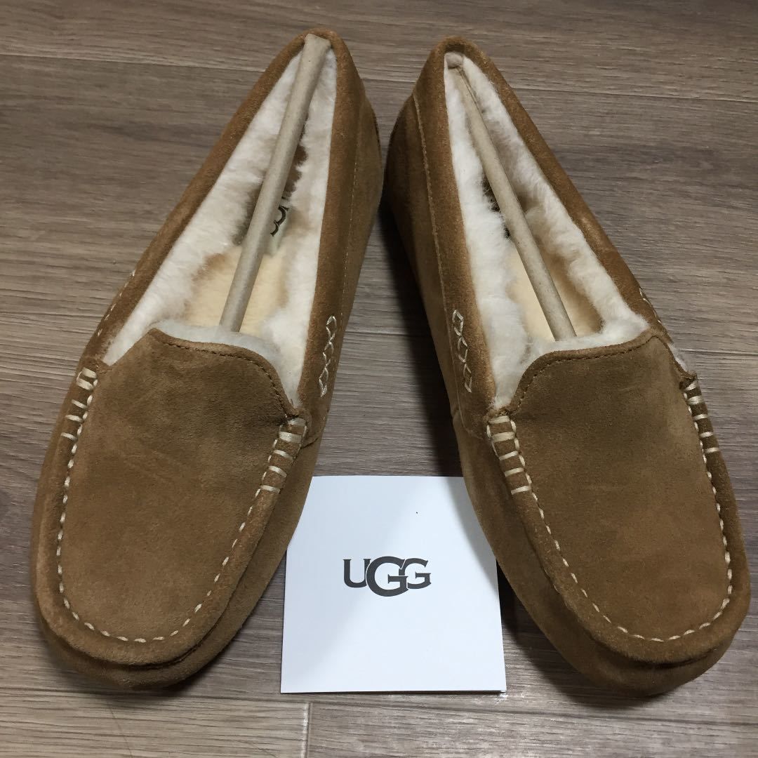 ウォータープルーフ UGG アンスレー モカシン チェスナット US7 24
