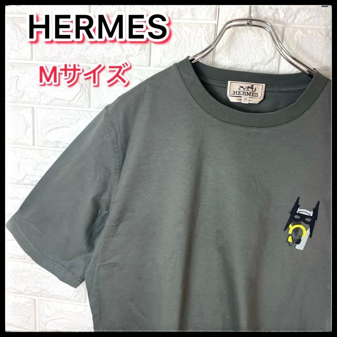 B (目立った傷や汚れなし)】010 【希少品】HERMES カーキグレー M