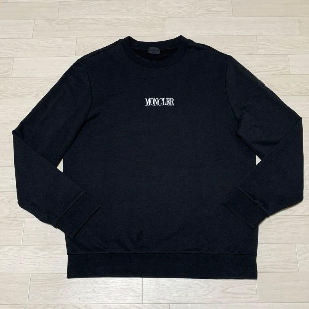 美品最新モデル MONCLER ブラック トレーナー　XL 5P46