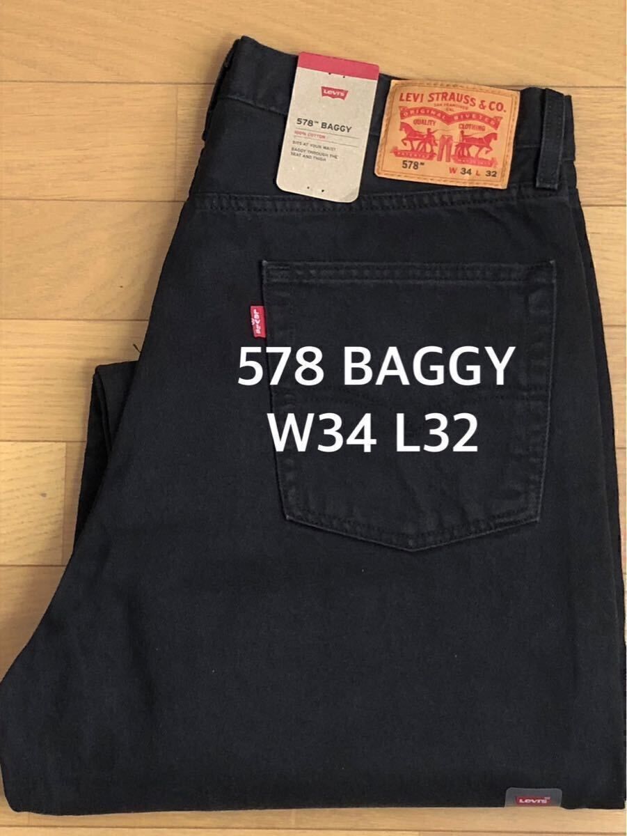 Levi's 578 BAGGY BLACK W34 L32