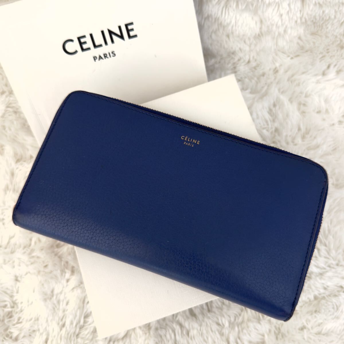 CELINE セリーヌ ラウンドファスナー マルチファンクション 財布 レザー 
