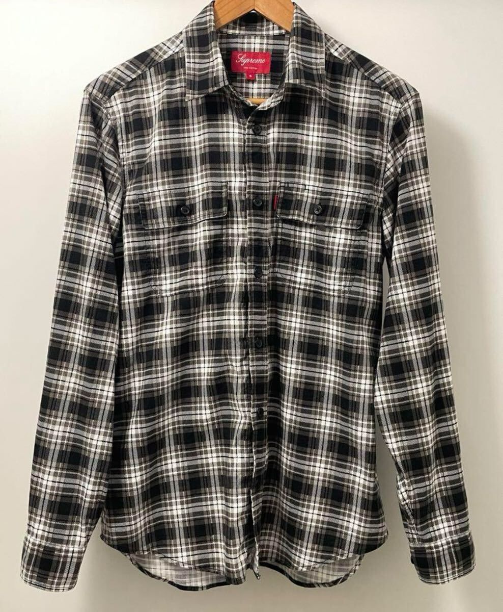 supreme plaid flannel shirt ネルシャツSサイズ