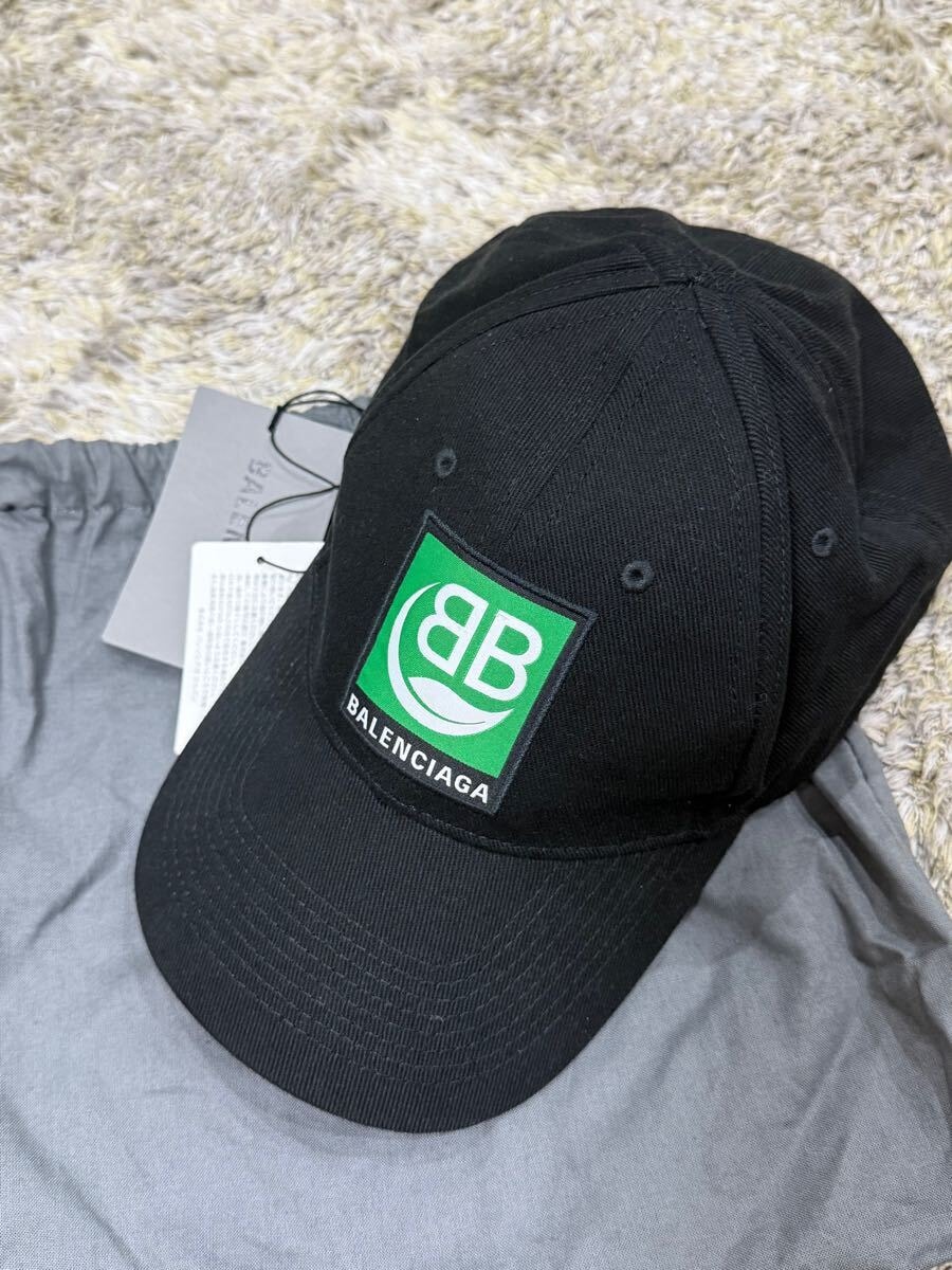 新品・未使用(ワケあり)】BALENCIAGA BBロゴ ブラックキャップ 収納袋
