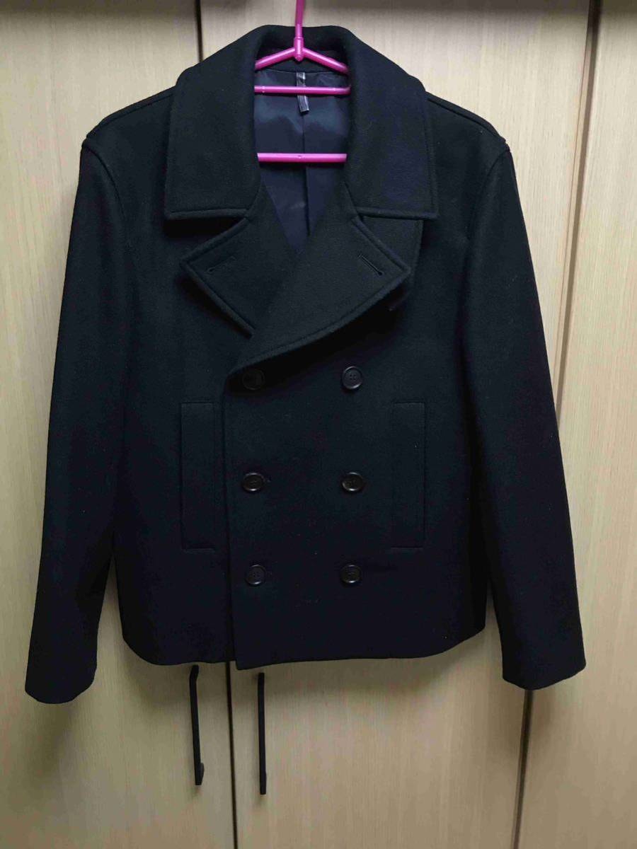 正規 12SS Dior Homme ディオールオム ディオール オム KRIS VAN ASSCHE ショート ピーコート Pコート 黒 44 233C433A2068