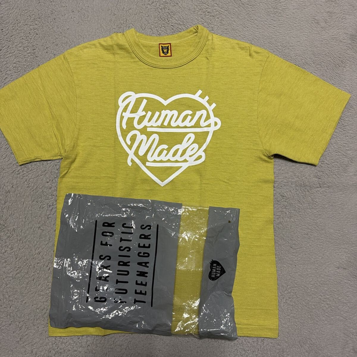 23SS HUMAN MADE COLOR T-SHIRT Tシャツ 黄色　M tee ヒューマンメイド