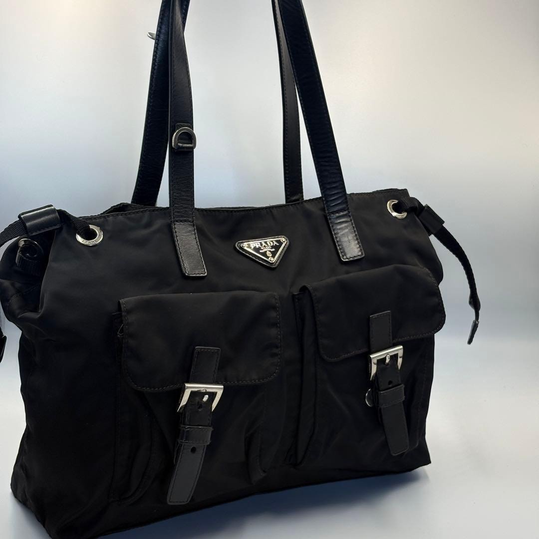 PRADA プラダ　レザートートバッグ　ボストンバック D (傷や汚れあり)】PRADA プラダ 型押しレザー ロゴ ミニボストン