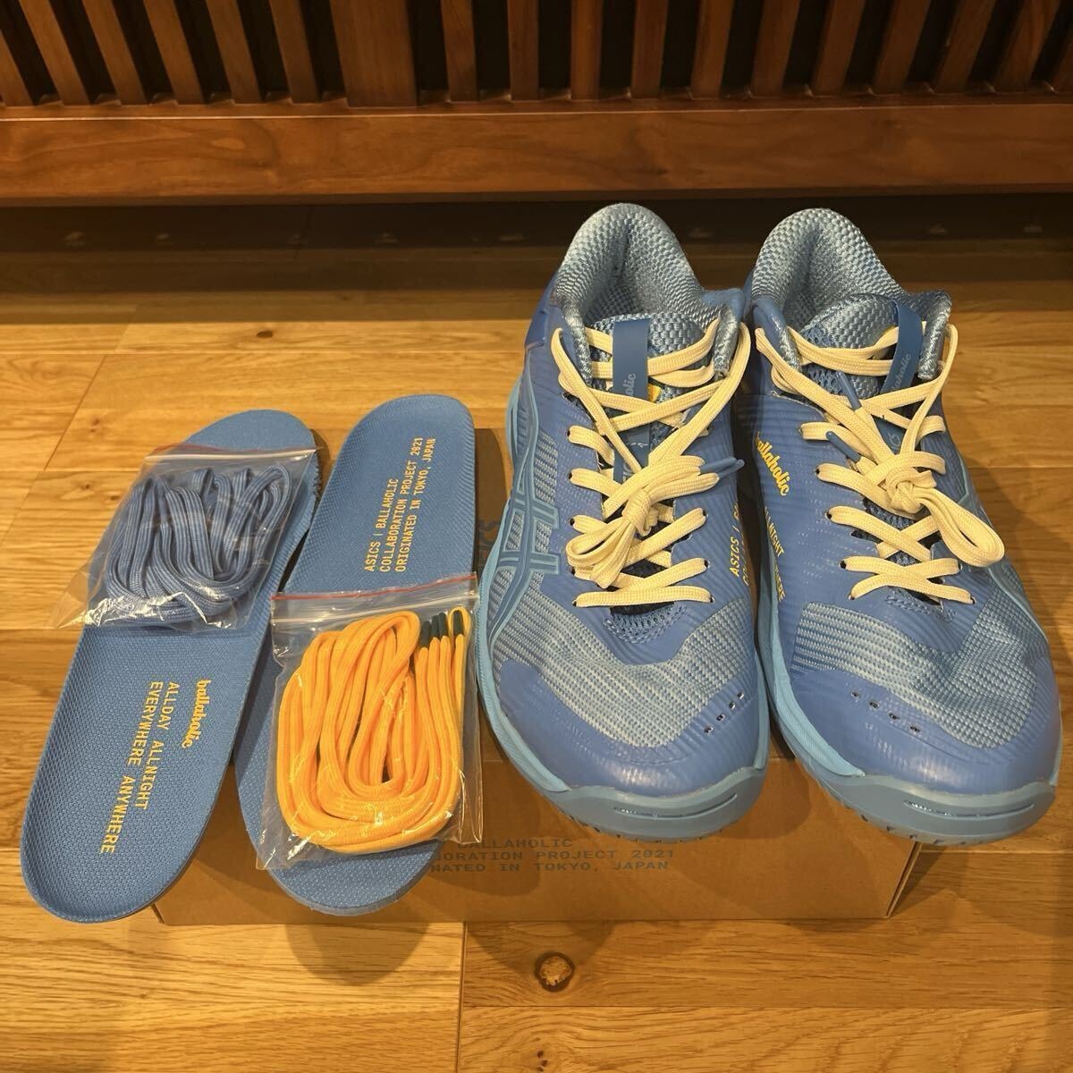 【美中古】asics ballaholic GEL-BURST 24 Low/27.5cm /ballaholicソックス付属