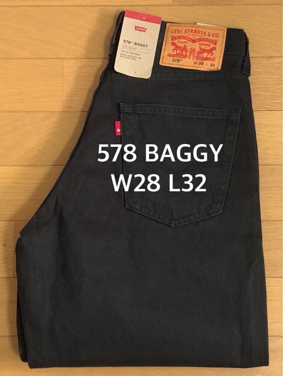 Levi's 578 BAGGY BLACK W28 L32