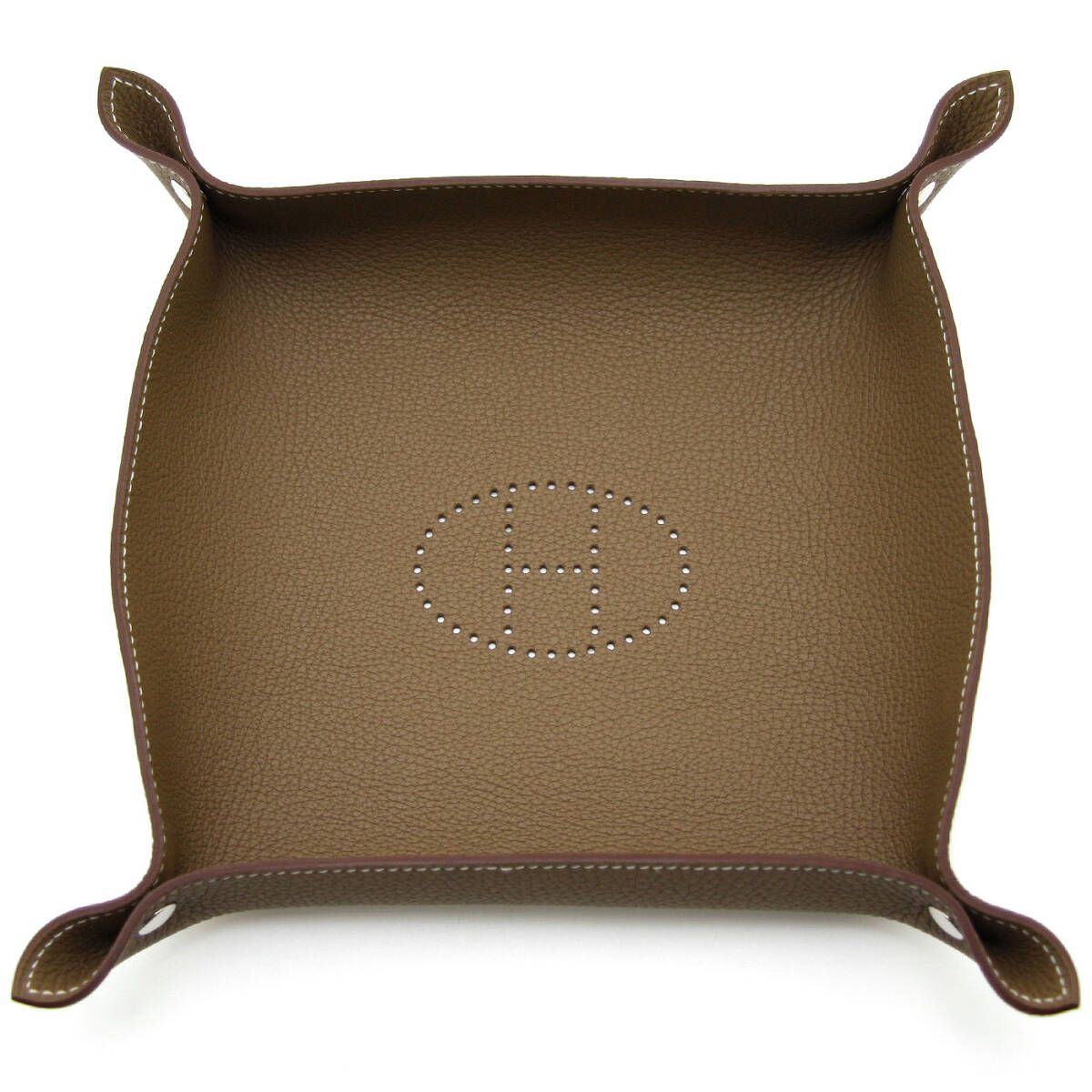 中古美品 エルメス HERMES ヴィド・ポッシュ ミーズ エ ルランス Hエヴリン エトゥープ トリヨンクレマンス B刻 ブラウン系 フランス製