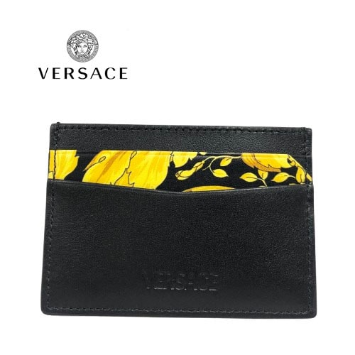 ○★新品未使用　VERSACE (ヴェルサーチェ)　バロック　カードケース　ブラック★○