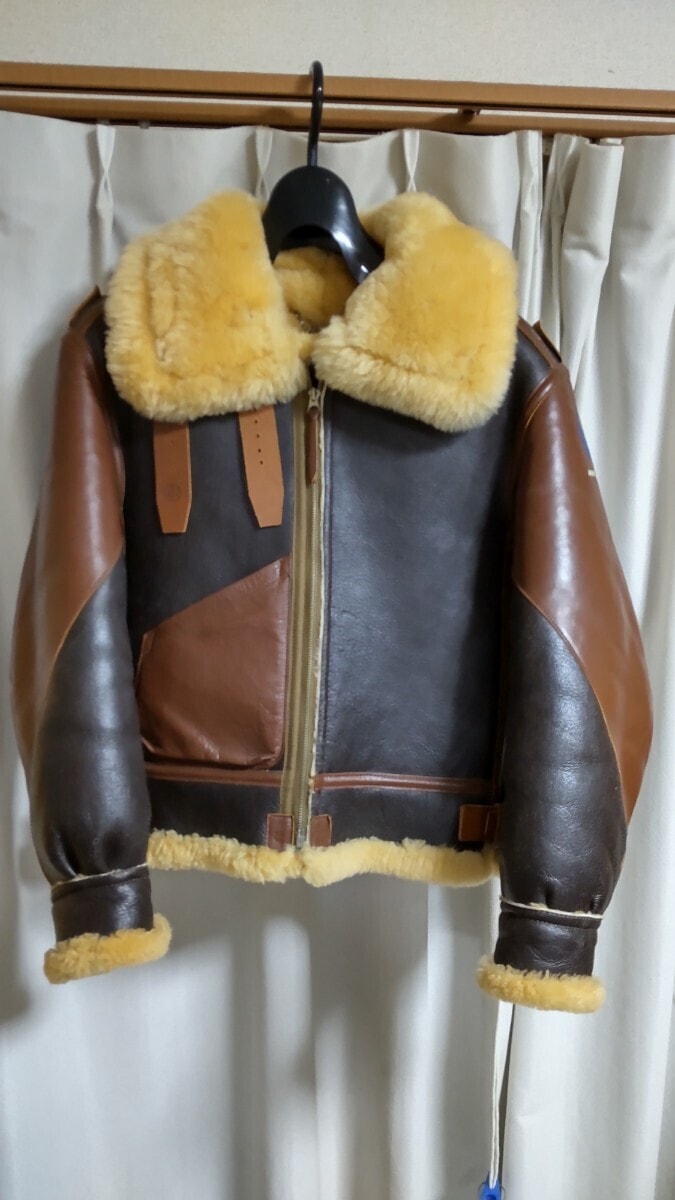 【最終値下げ】【質実剛健】【美品】超重量級　リアルマッコイズB-3　旧リアルマッコイズ製　 フライトジャケット ムートン　