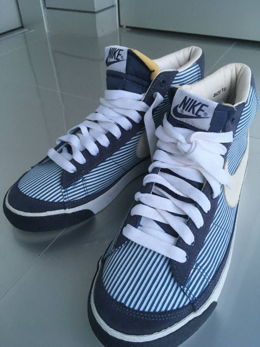 新古品】新品 NIKE ブレザー BLAZER MID ブルー ヒッコリー 紺 青 27cm 