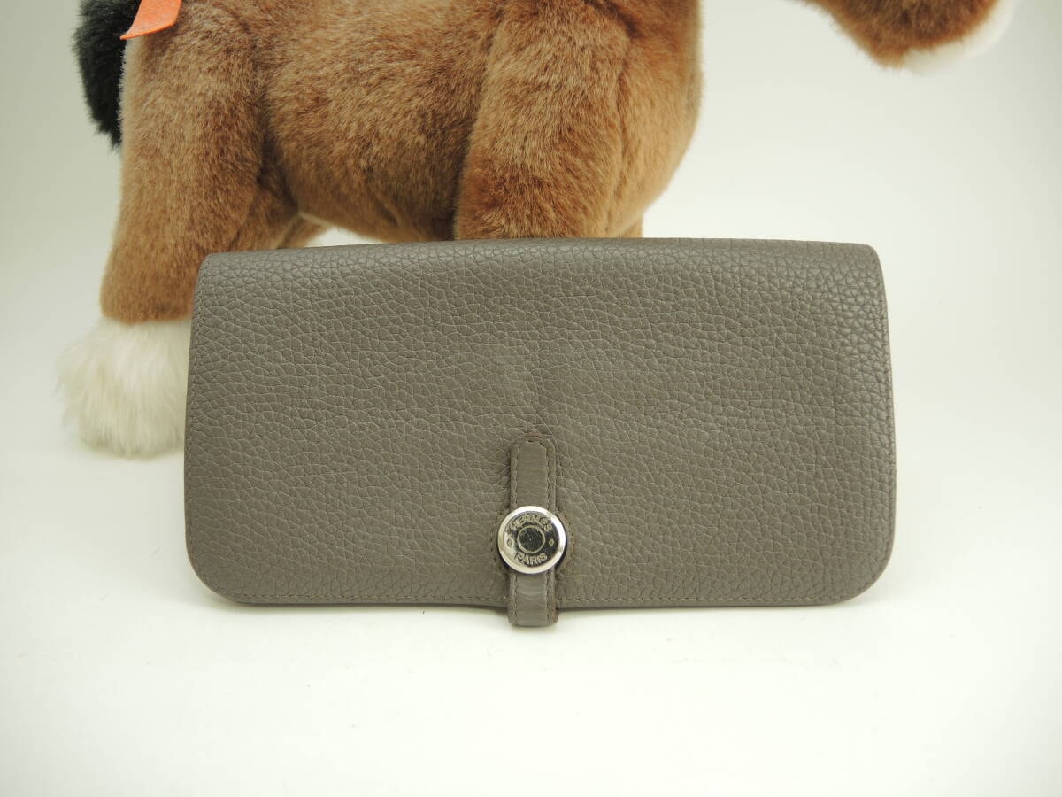 エルメス ドゴンロング トリヨンクレマンス エタン 2折長財布@□P 5