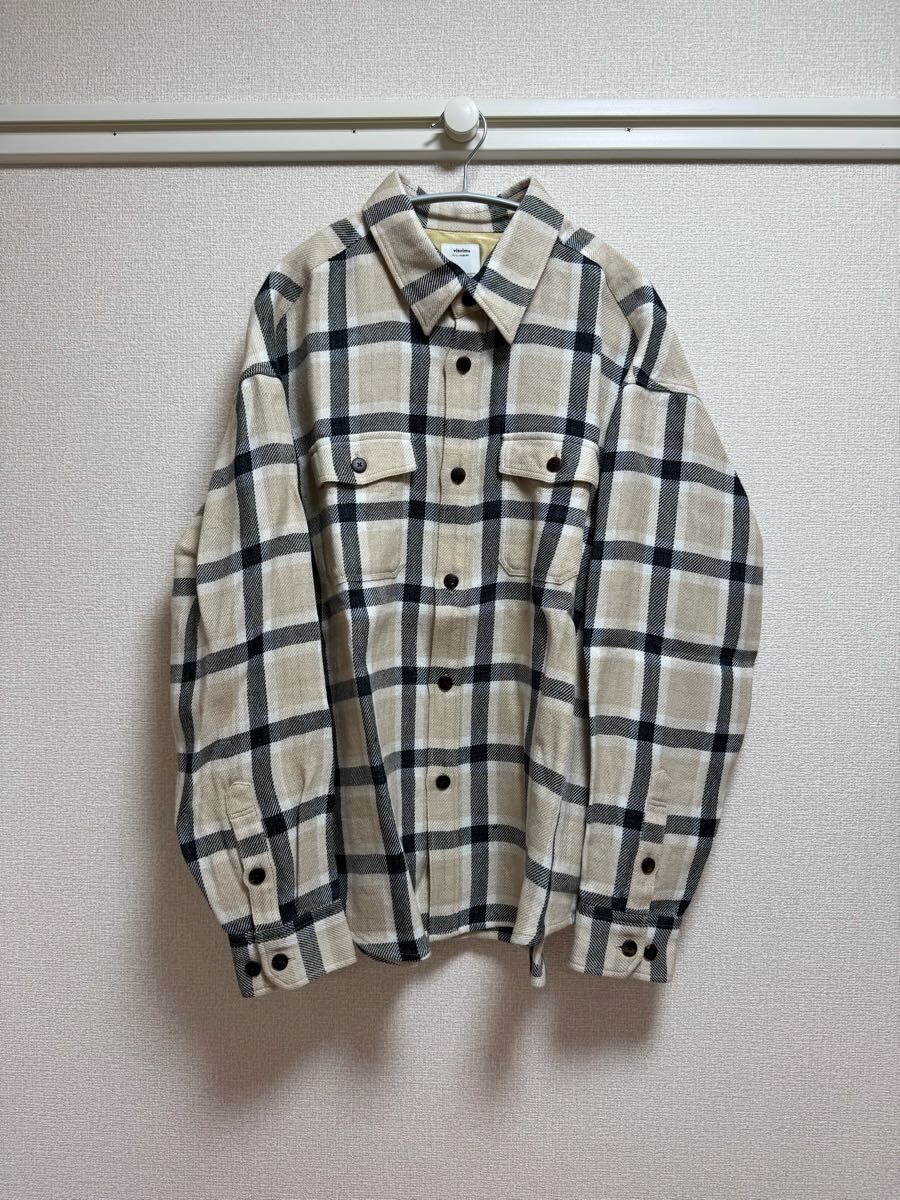 VISVIM LUMBER CHECK L/S BEIGE 25SS