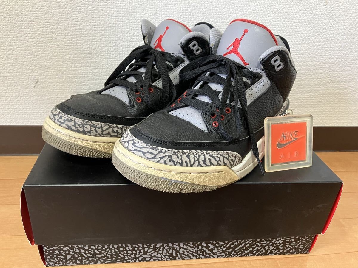 【国内正規品】NIKE AIR JORDAN 3 RETRO OG US9(27cm) BLACK CEMENT ナイキ エアジョーダン3