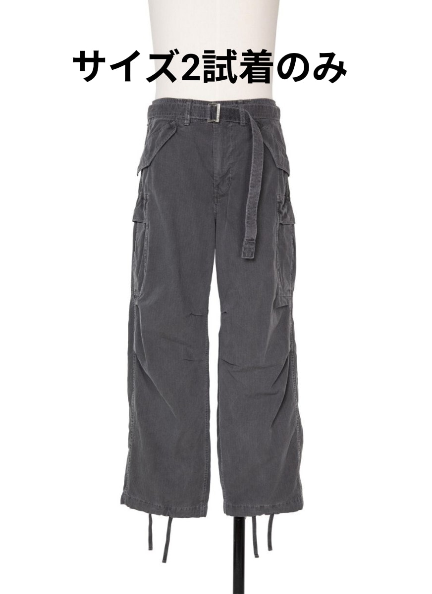 sacai Garment Dye Rip Stop Pants 黒2 サカイ ガーメントダイ リップストップ カーゴパンツ(carhartt nike)