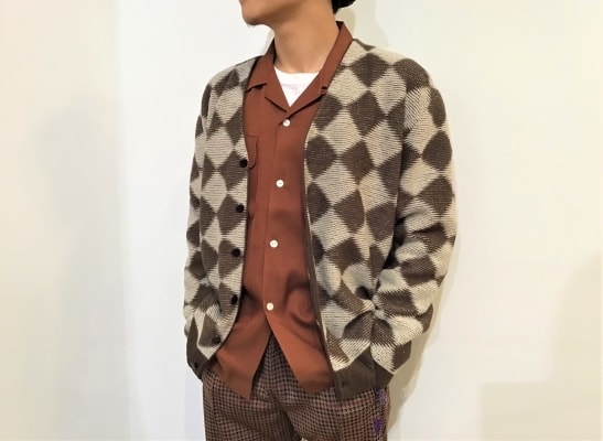 NEEDLES V Neck Cardigan-Checkered