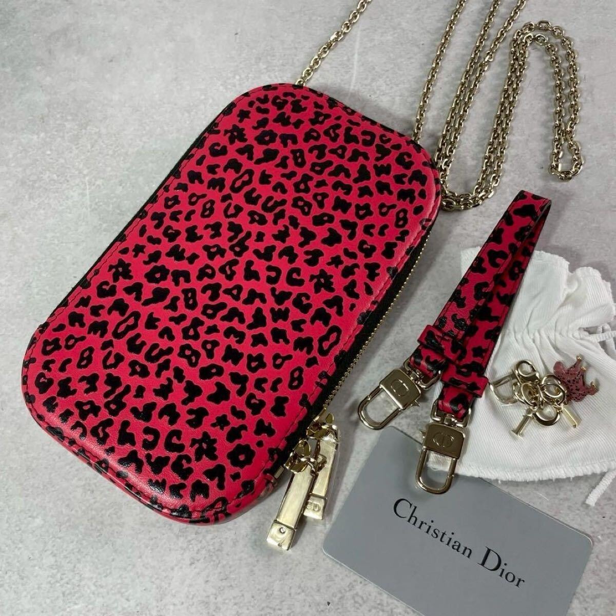 ディオール Dior ハラコ ショルダーバッグ【中古】 クリスチャンディオール Christian Dior レディーディオール 豹柄