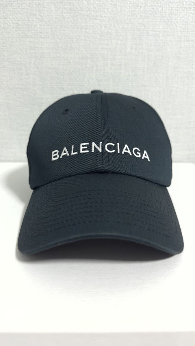 バレンシアガ BALENCIAGA ロゴベースボールキャップ 黒 L デムナ着用