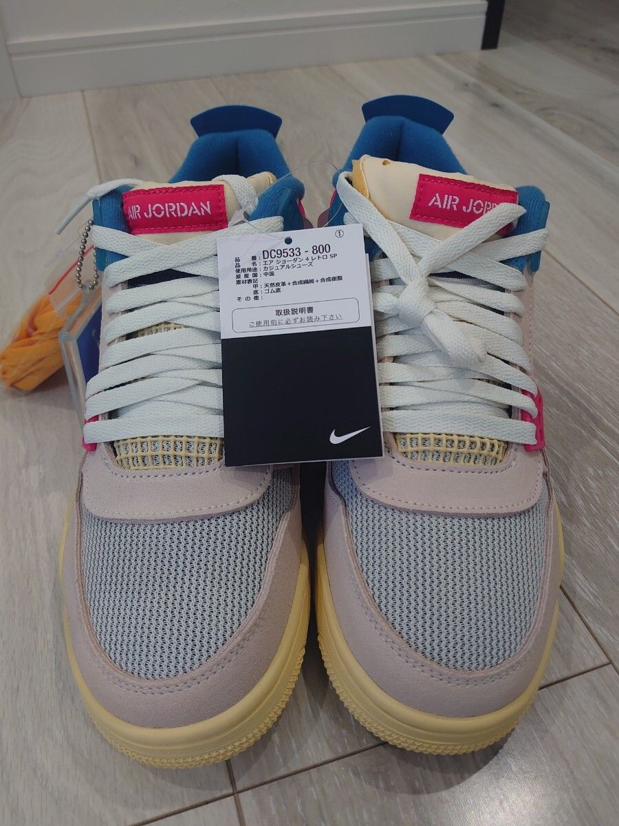 UNION × Nike Air Jordan 4 SP Guava Ice/Light Fusion Red ユニオン ジョーダン 新品 未使用 26 ナイキ 