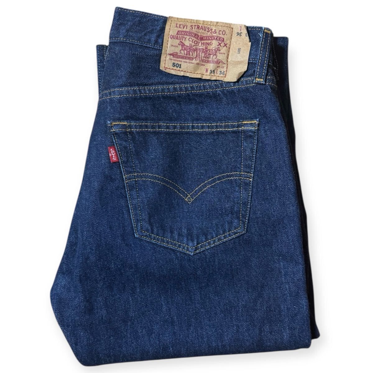 濃紺 90s EURO Levi's 501 デニムパンツ 33×36